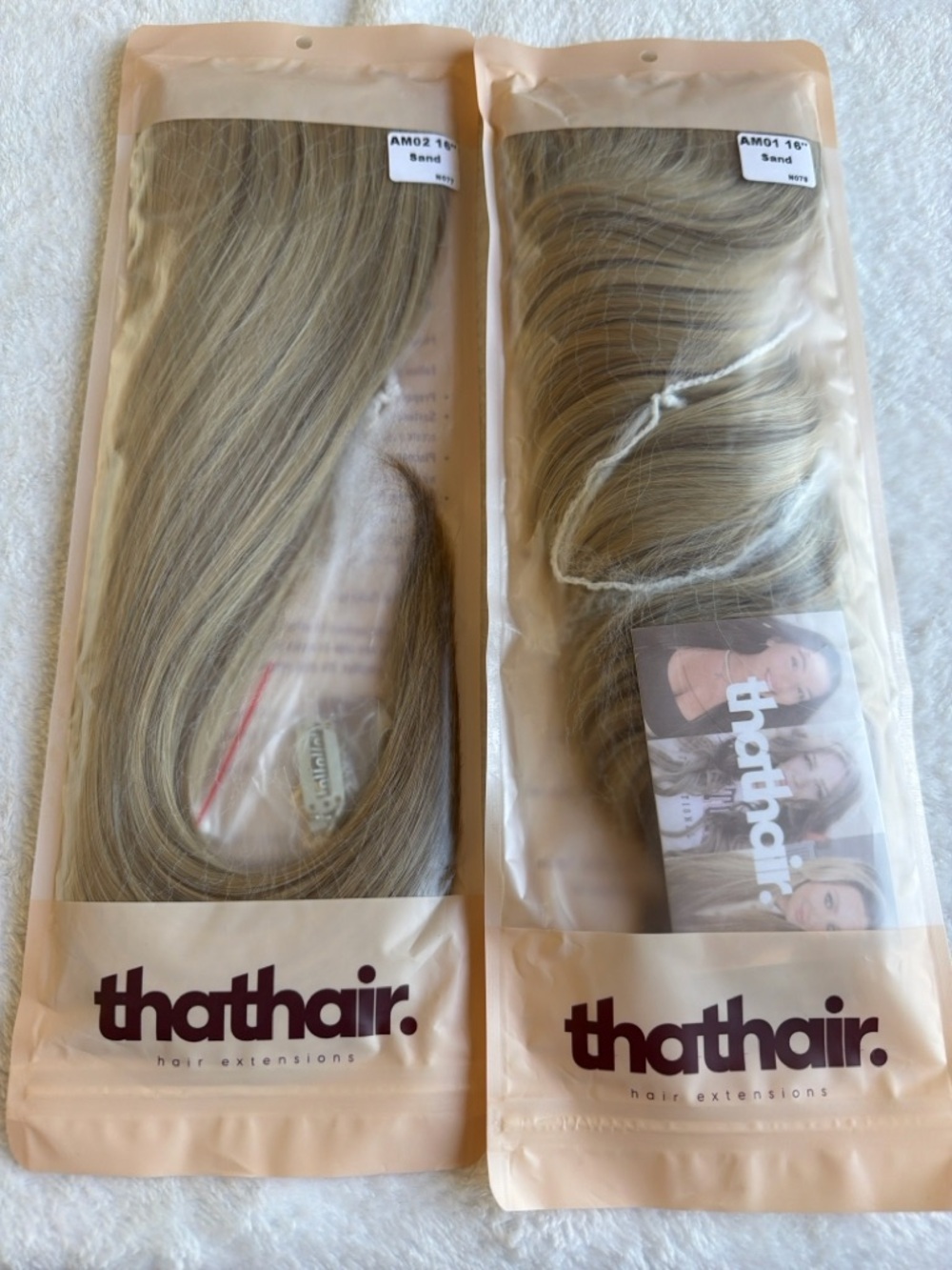 Thathair Sand Blonde Clip-In Hair Extensions - Natural Sand Blonde